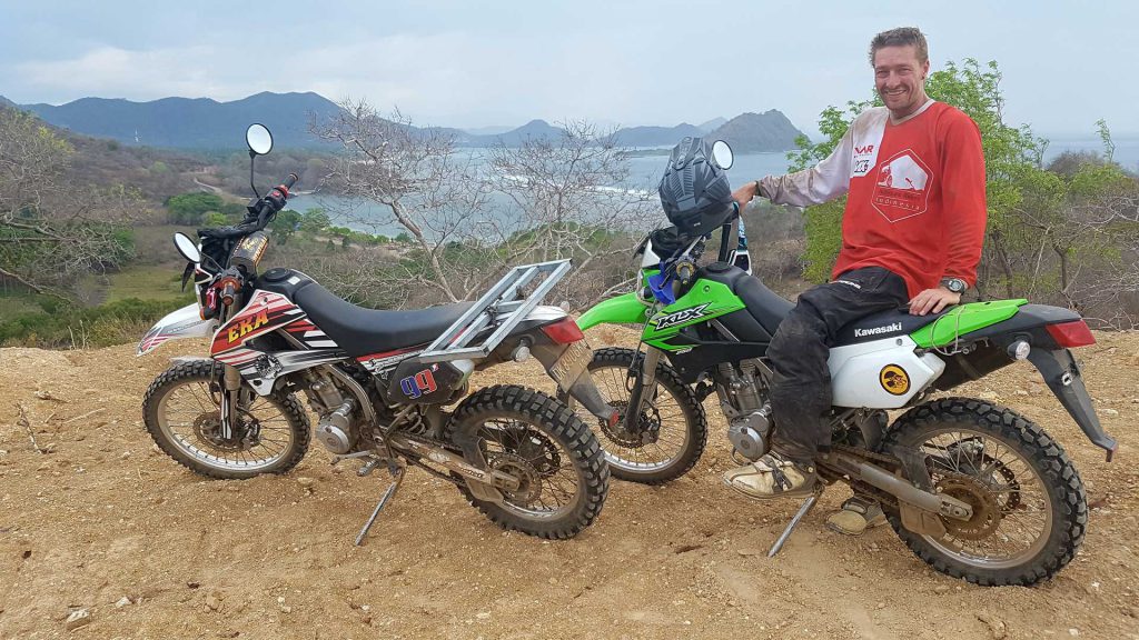 Riding along Taliwang Beach