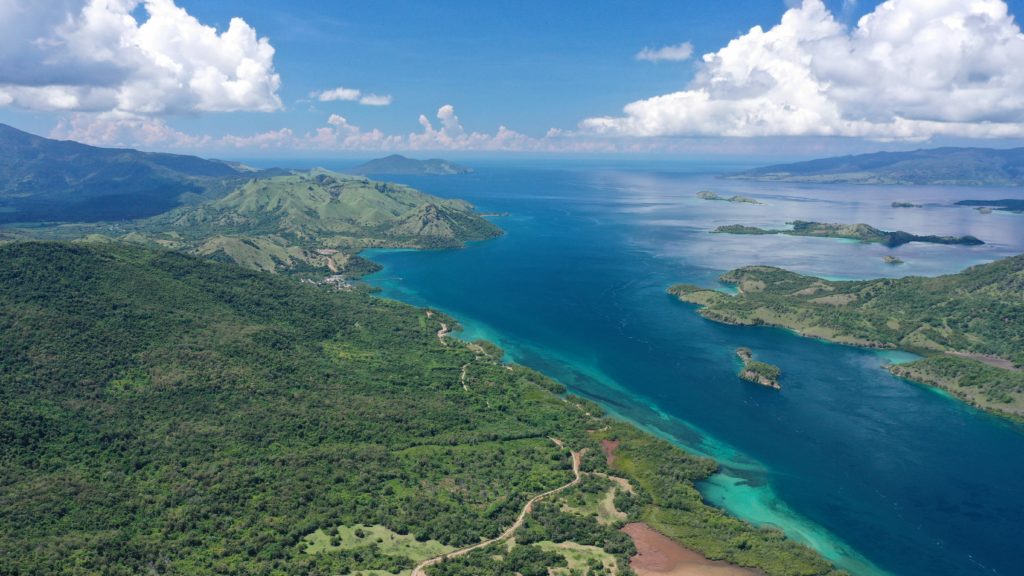 Aerial footage of our dirt bike trails leading out from Labuan Bajo towards Komodo National Park